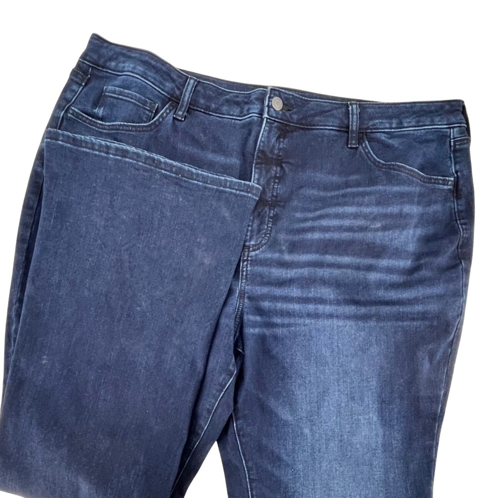Sonoma Modern Flare Jeans‎ Women's 20W Dark Wash Blue High Rise Stretch Denim
